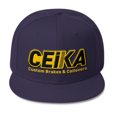 CEIKA Wool Blend Snapback Gold Logo - ceikaperformance
