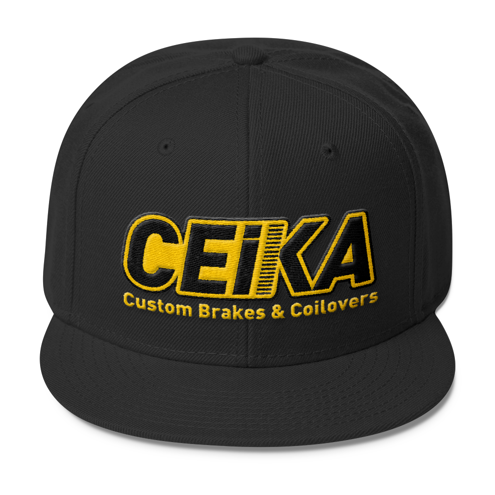 CEIKA Wool Blend Snapback Gold Logo - ceikaperformance