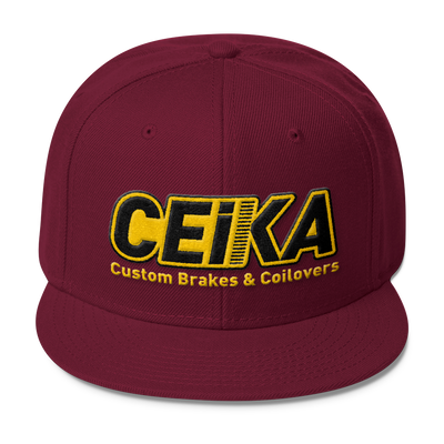 CEIKA Wool Blend Snapback Gold Logo - ceikaperformance