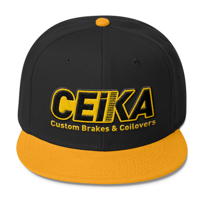 CEIKA Wool Blend Snapback Gold Logo - ceikaperformance